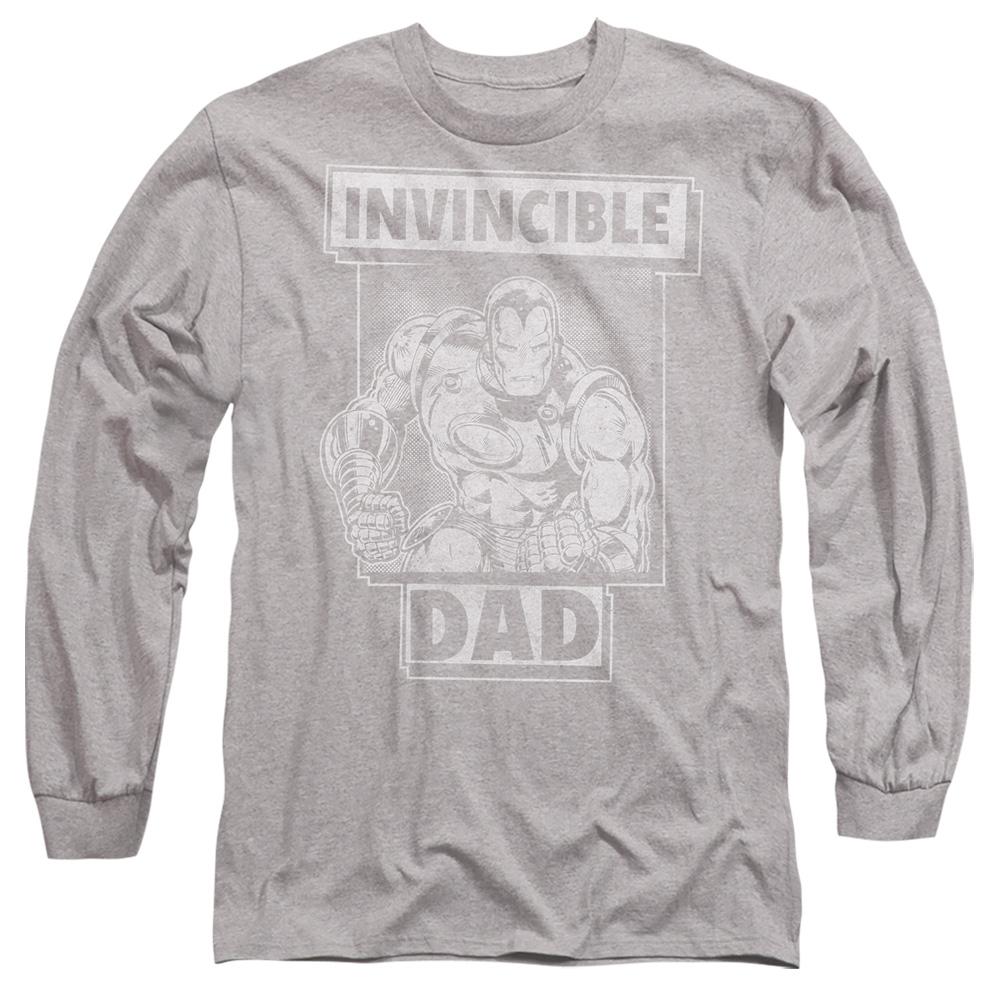 Sport Heather - Front - Iron Man Unisex Adult Invincible Dad Fathers Day T-Shirt