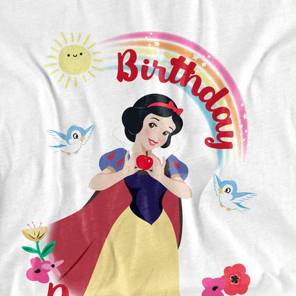 White - Side - Snow White And The Seven Dwarfs Unisex Adult Birthday Princess And Friends T-Shirt