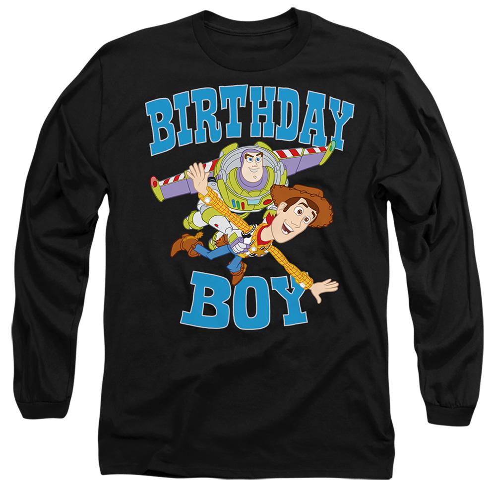 Black - Front - Toy Story Unisex Adult Birthday Boy Woody & Buzz Lightyear T-Shirt
