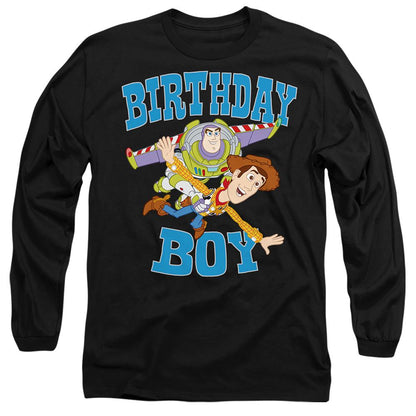 Black - Front - Toy Story Unisex Adult Birthday Boy Woody & Buzz Lightyear T-Shirt
