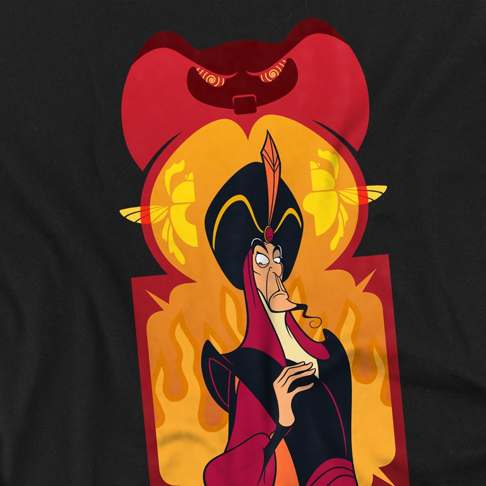Black - Side - Aladdin Unisex Adult The Evil Sorcerer Jafar T-Shirt