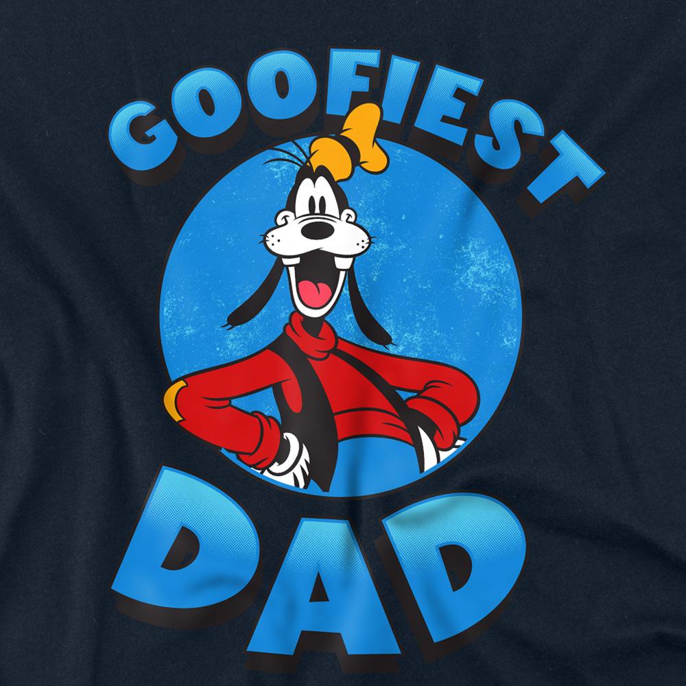 Navy - Side - Mickey Mouse Unisex Adult Goofiest Dad Goofy T-Shirt