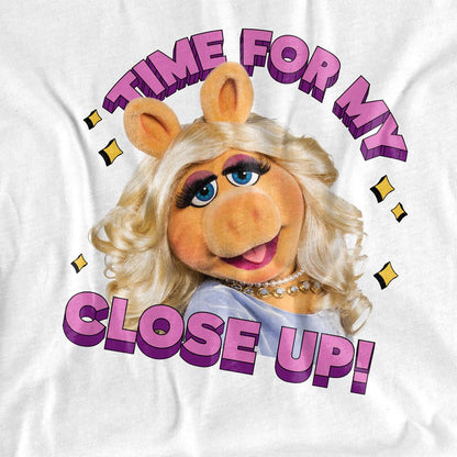 White - Side - The Muppets Unisex Adult Time For My Close Up Miss Piggy T-Shirt