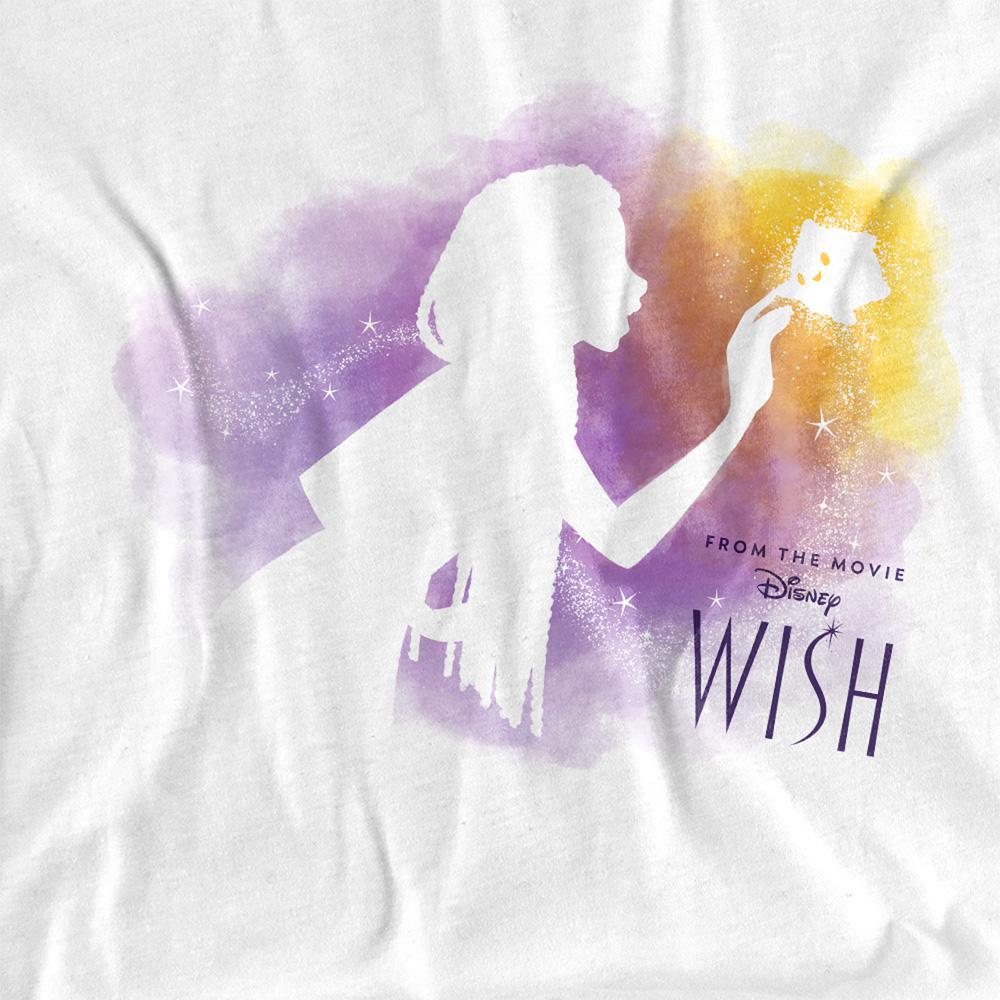 White - Side - Wish Unisex Adult Watercolour Star T-Shirt