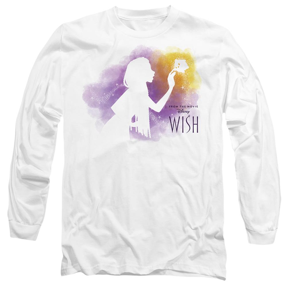 White - Front - Wish Unisex Adult Watercolour Star T-Shirt