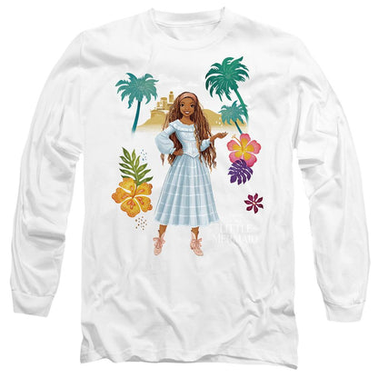 White - Front - The Little Mermaid Unisex Adult Island Girl Ariel T-Shirt
