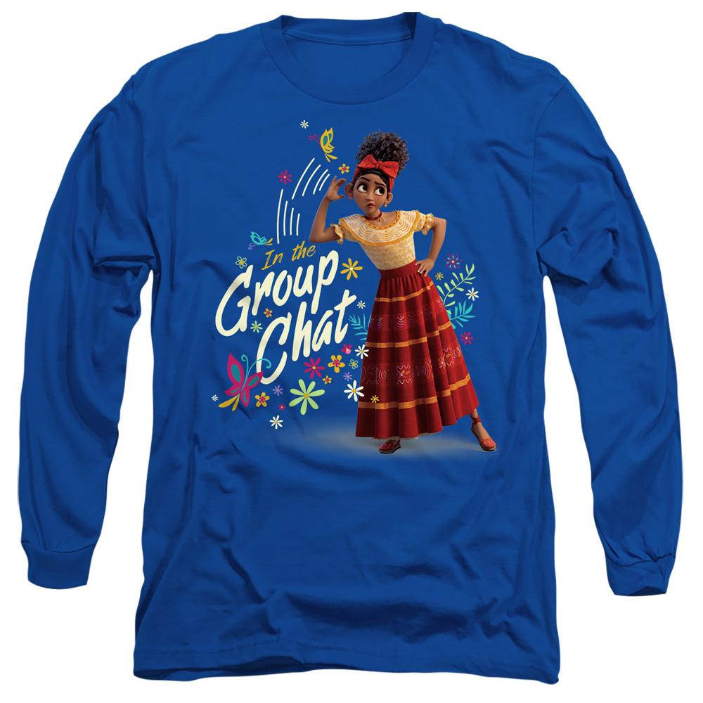 Royal Blue - Front - Encanto Unisex Adult In The Group Chat Dolores T-Shirt