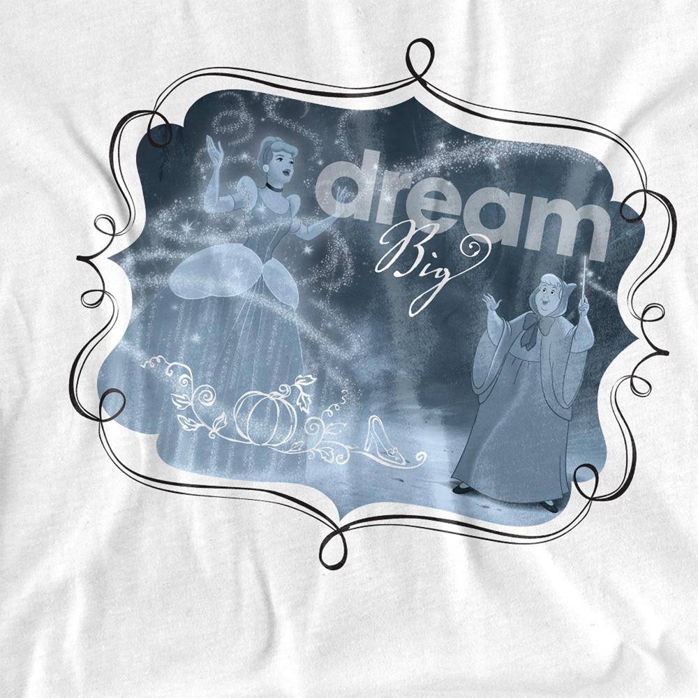 White - Side - Cinderella Unisex Adult Dream Big Fairy Godmother T-Shirt