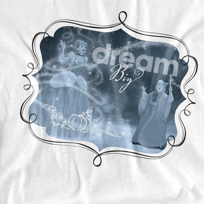White - Side - Cinderella Unisex Adult Dream Big Fairy Godmother T-Shirt