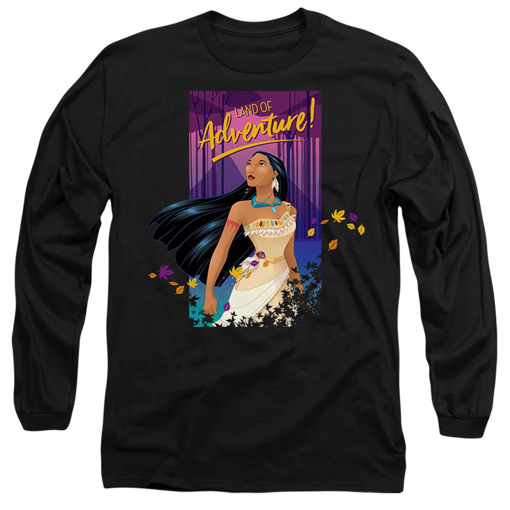 Black - Front - Pocahontas Unisex Adult Land Of Adventure T-Shirt