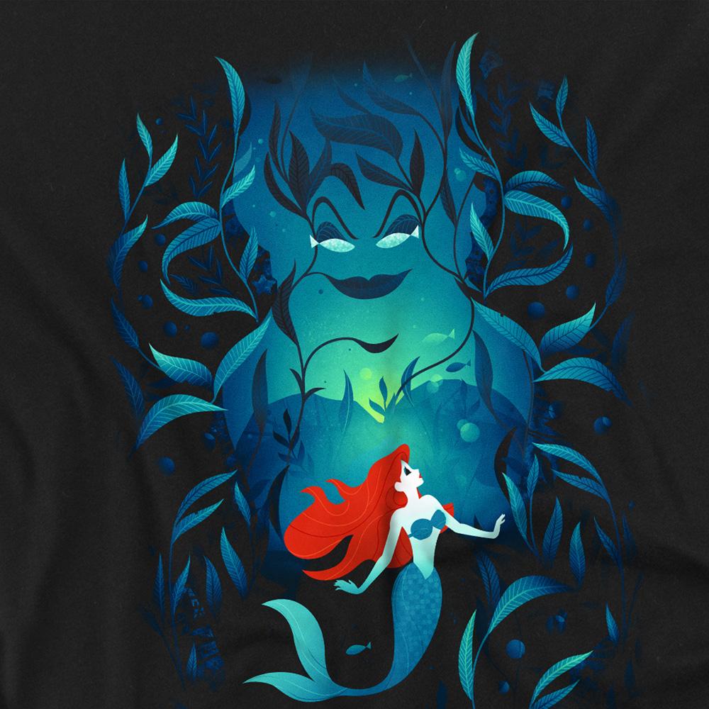 Black - Side - The Little Mermaid Unisex Adult Ursula & Ariel T-Shirt