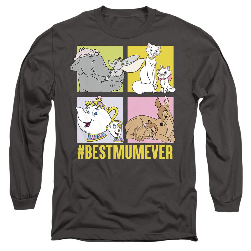 Charcoal - Front - The Aristocats Unisex Adult Bestmumever Dumbo & Bambi Mothers Day T-Shirt
