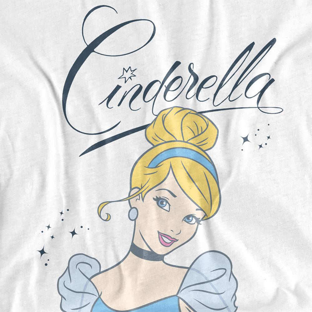 White - Side - Cinderella Unisex Adult Script T-Shirt