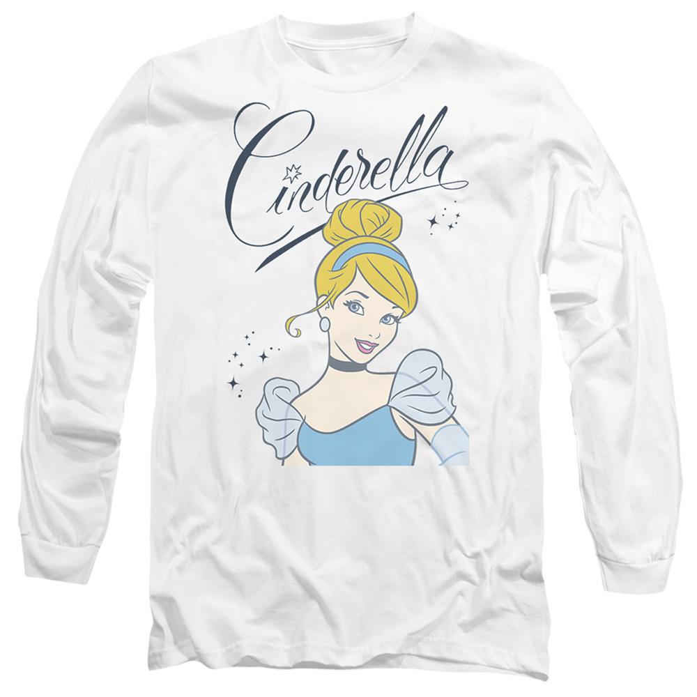 White - Front - Cinderella Unisex Adult Script T-Shirt