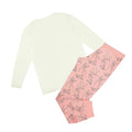Pink-White - Back - Bambi Womens-Ladies Sketch Long Pyjama Set