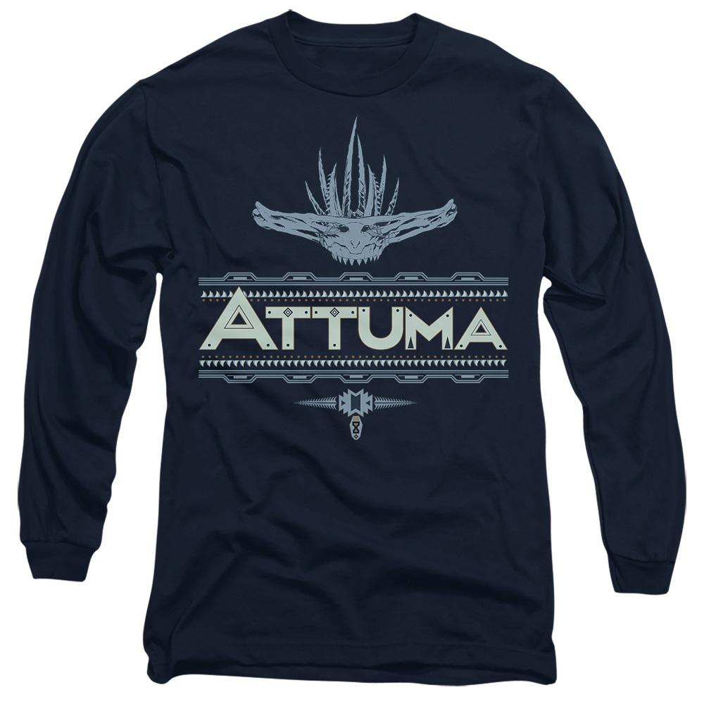 Navy - Front - Black Panther: Wakanda Forever Unisex Adult Attuma T-Shirt