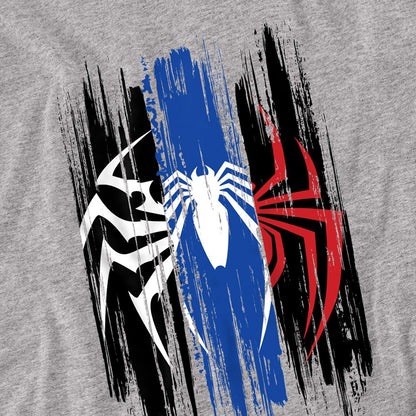 Sport Heather - Side - Spider-Man 2 Unisex Adult Gamerverse Stripes Spider T-Shirt