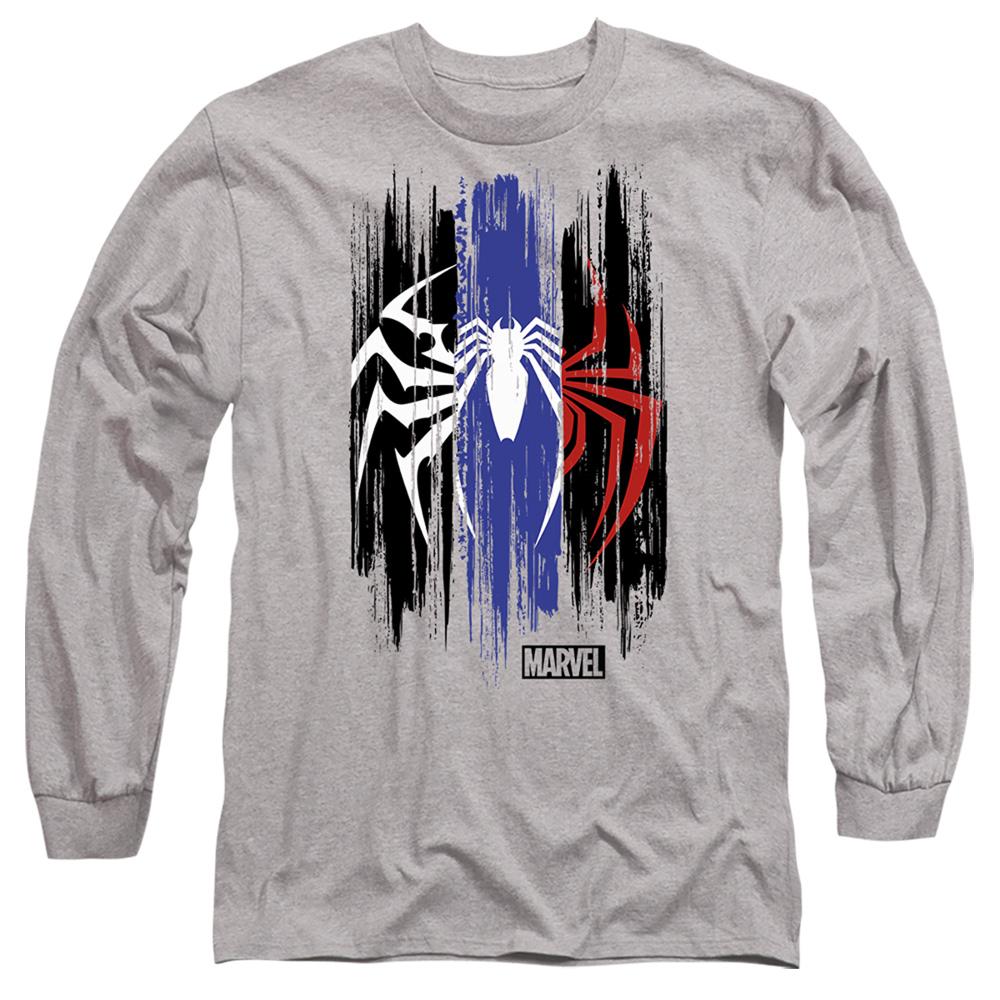 Sport Heather - Front - Spider-Man 2 Unisex Adult Gamerverse Stripes Spider T-Shirt
