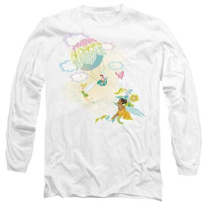 White - Front - Disney Fairies Unisex Adult Think Happy Thoughts Tinker Bell & Iridessa T-Shirt