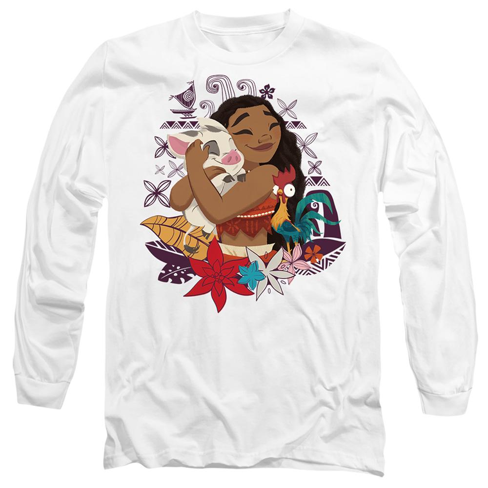 White - Front - Moana Unisex Adult Love Pua & Hei Hei T-Shirt