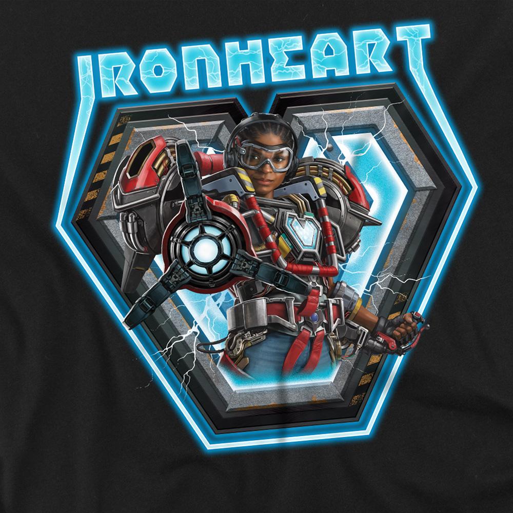 Black - Side - Black Panther: Wakanda Forever Unisex Adult Ironheart Glow T-Shirt