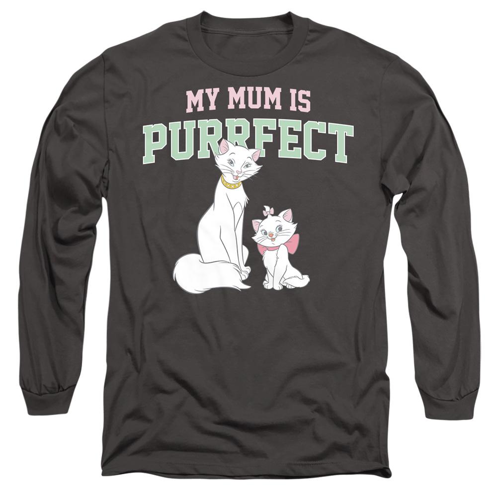 Charcoal - Front - The Aristocats Unisex Adult My Mum Is Purrfect Duchess & Marie Mothers Day T-Shirt