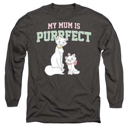 Charcoal - Front - The Aristocats Unisex Adult My Mum Is Purrfect Duchess & Marie Mothers Day T-Shirt