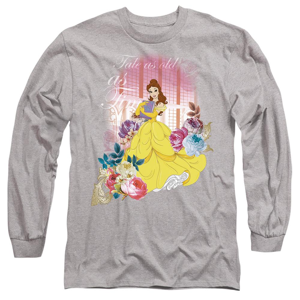 Sport Heather - Front - Beauty And The Beast Unisex Adult Belle Flowers T-Shirt