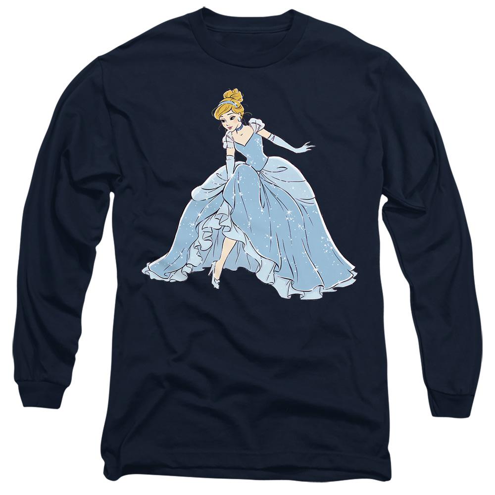 Navy - Front - Cinderella Unisex Adult Sparkling Princess T-Shirt