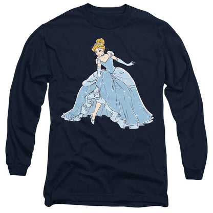 Navy - Front - Cinderella Unisex Adult Sparkling Princess T-Shirt