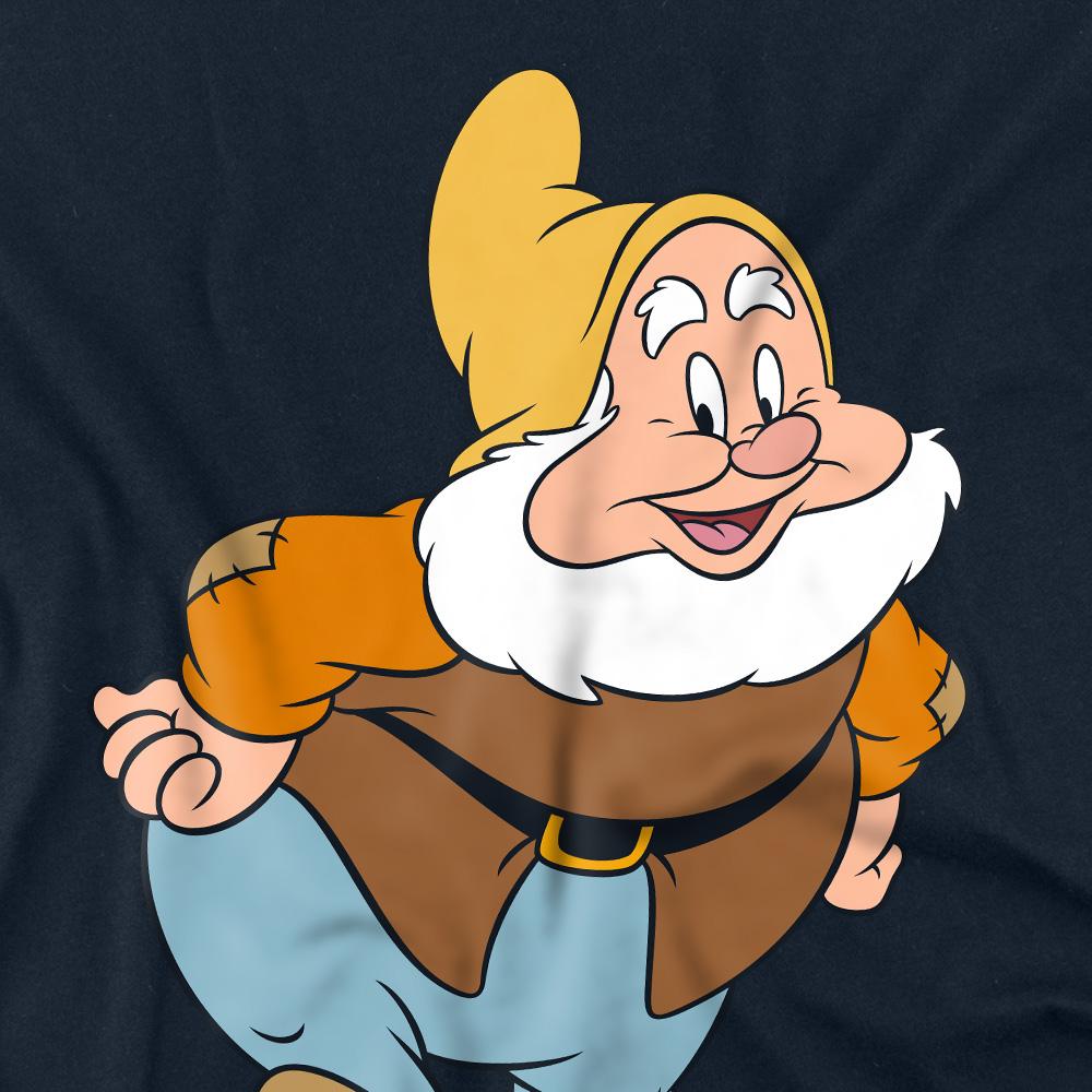 Navy - Side - Snow White Unisex Adult Happy T-Shirt