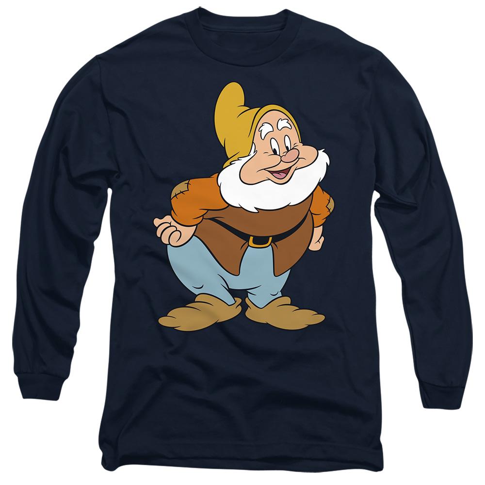 Navy - Front - Snow White Unisex Adult Happy T-Shirt