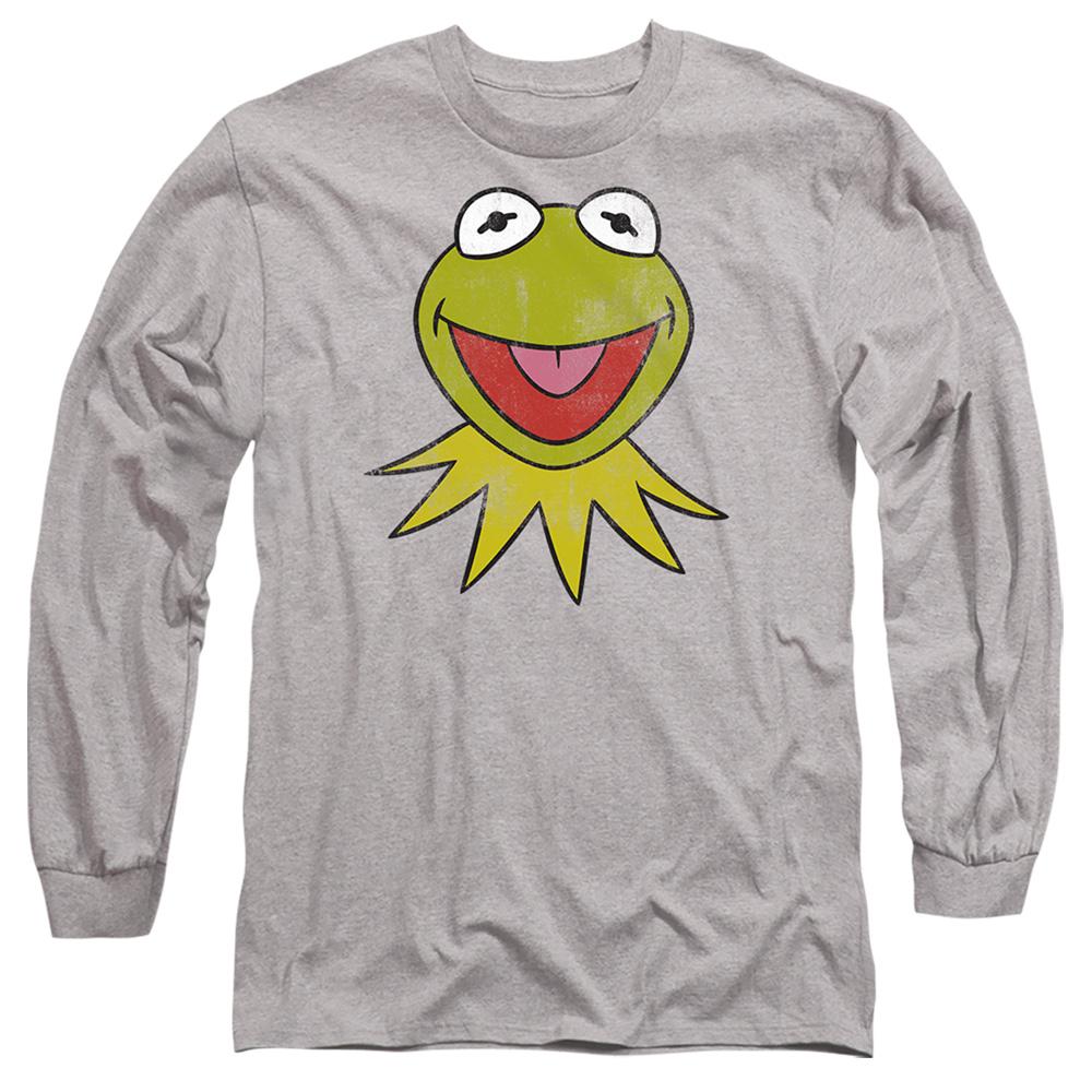 Sport Heather - Front - The Muppets Unisex Adult Kermit Head T-Shirt
