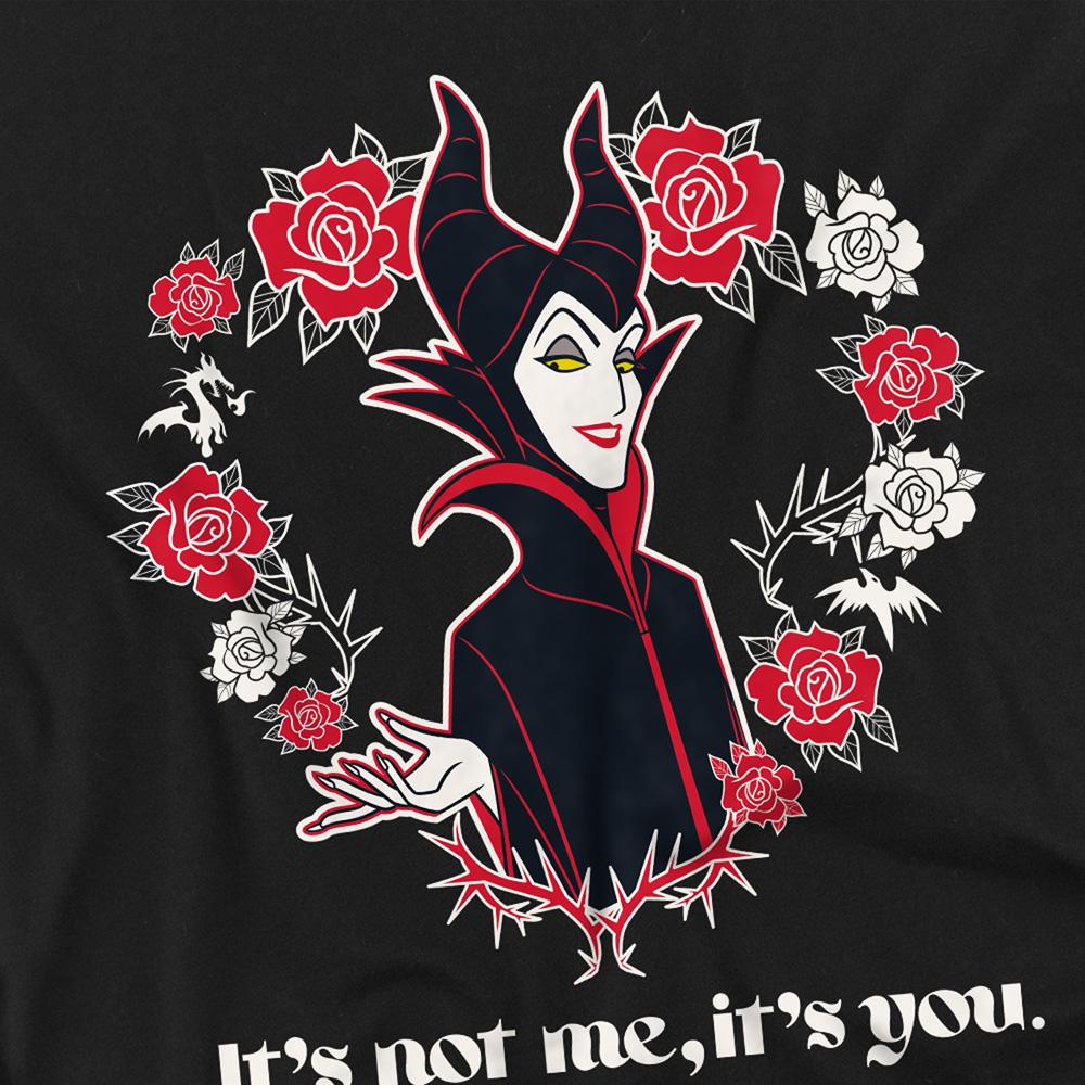Black - Side - Disney Villains Unisex Adult It´s Not Me, It´s You Maleficent Valentine`s Day T-Shirt