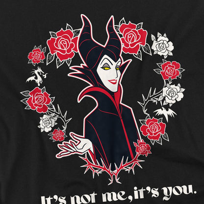 Black - Side - Disney Villains Unisex Adult It´s Not Me, It´s You Maleficent Valentine`s Day T-Shirt