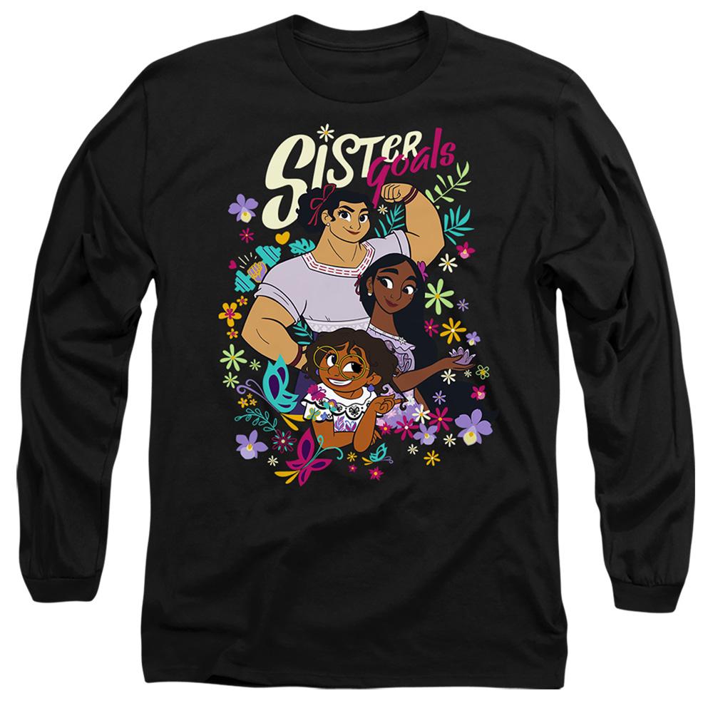 Black - Front - Encanto Unisex Adult Sister Goals Mirabel Isabela Luisa T-Shirt