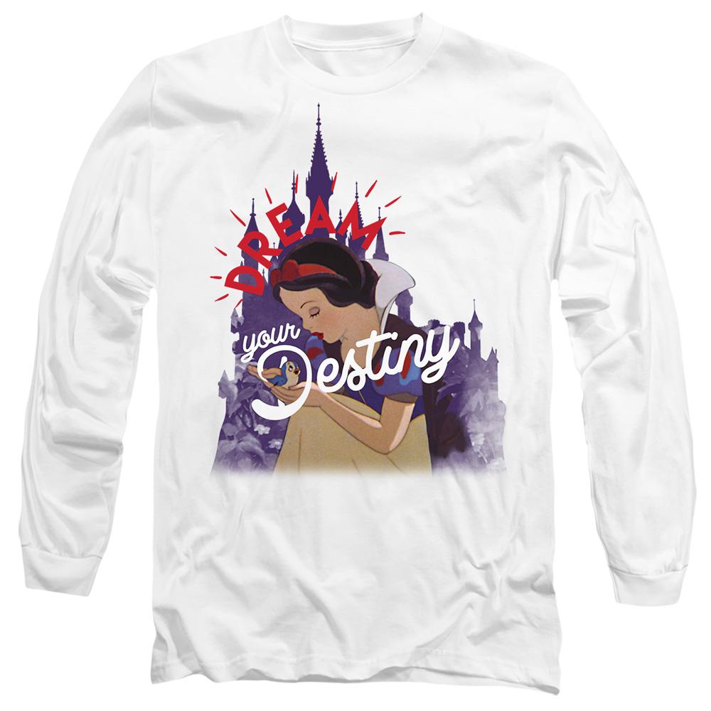 White - Front - Snow White Unisex Adult Dream Your Destiny T-Shirt