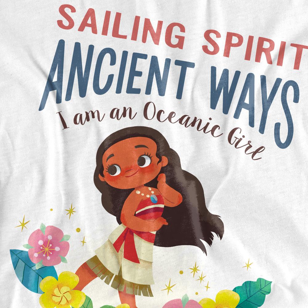 White - Side - Moana Unisex Adult Sailing Spirit T-Shirt