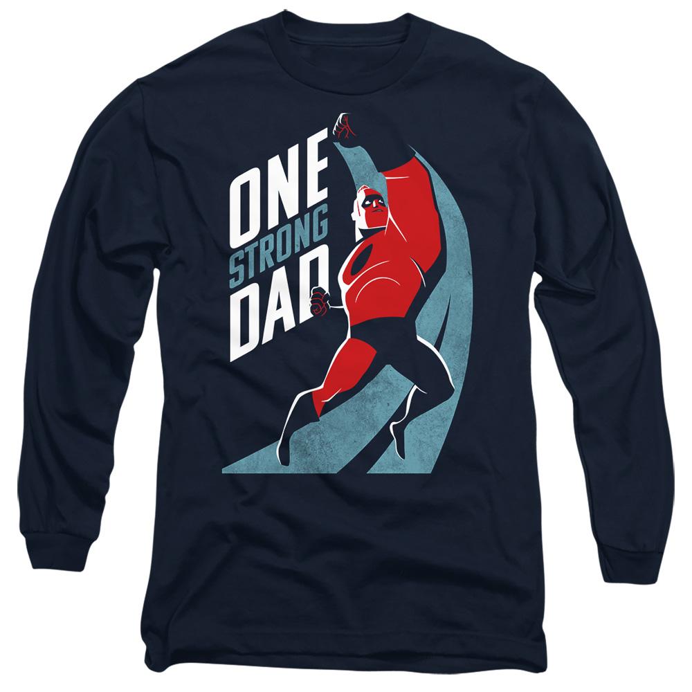 Navy - Front - The Incredibles Unisex Adult One Strong Dad Fathers Day T-Shirt