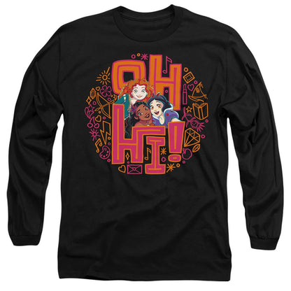 Black - Front - Disney Princess Unisex Adult Oh Hi! Merida Moana Snow White T-Shirt
