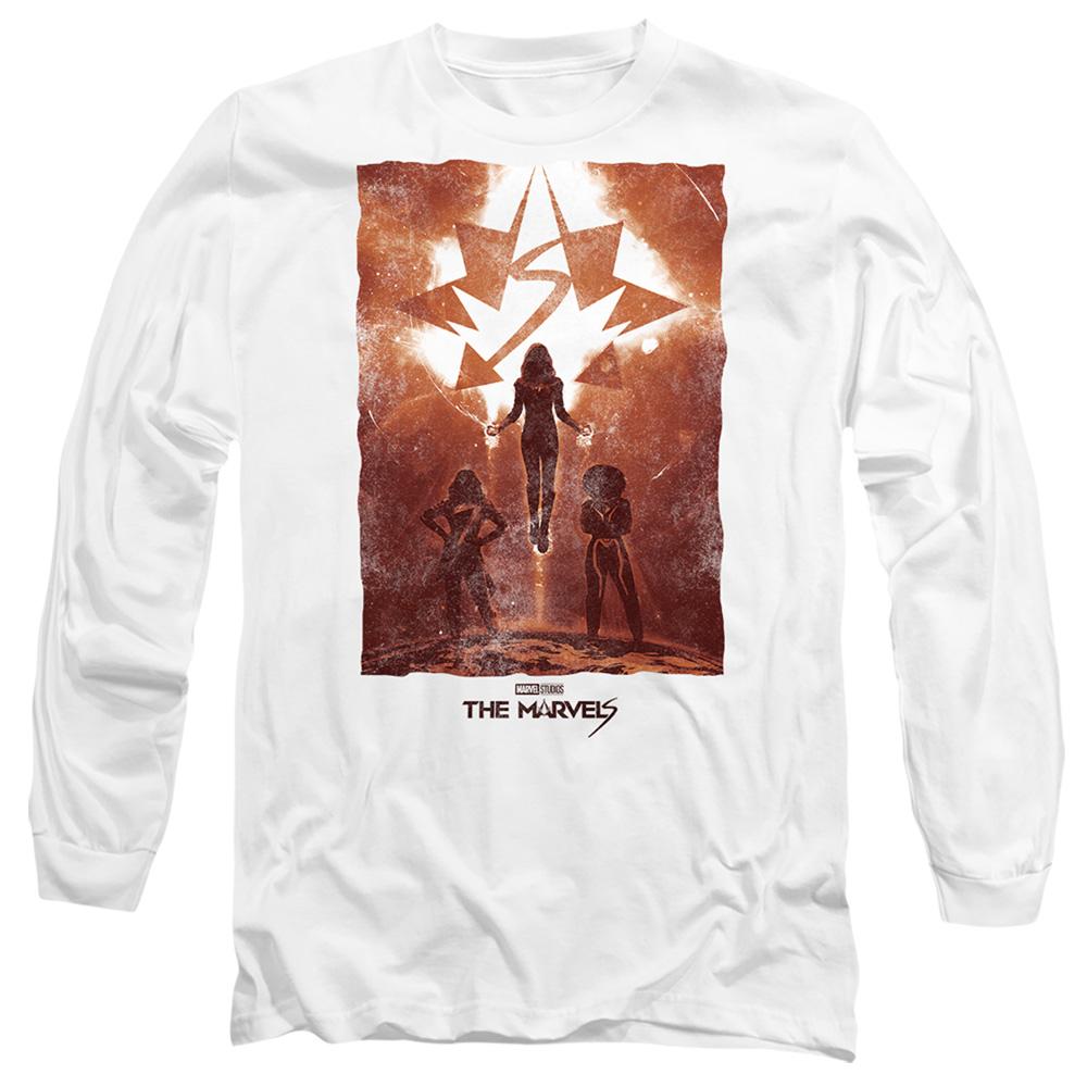 White - Front - The Marvels Unisex Adult Horizon Trio T-Shirt