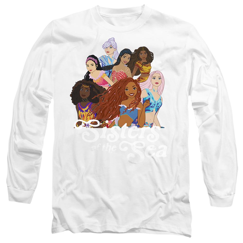 White - Front - The Little Mermaid Unisex Adult Sisters Of The Sea Ariel T-Shirt