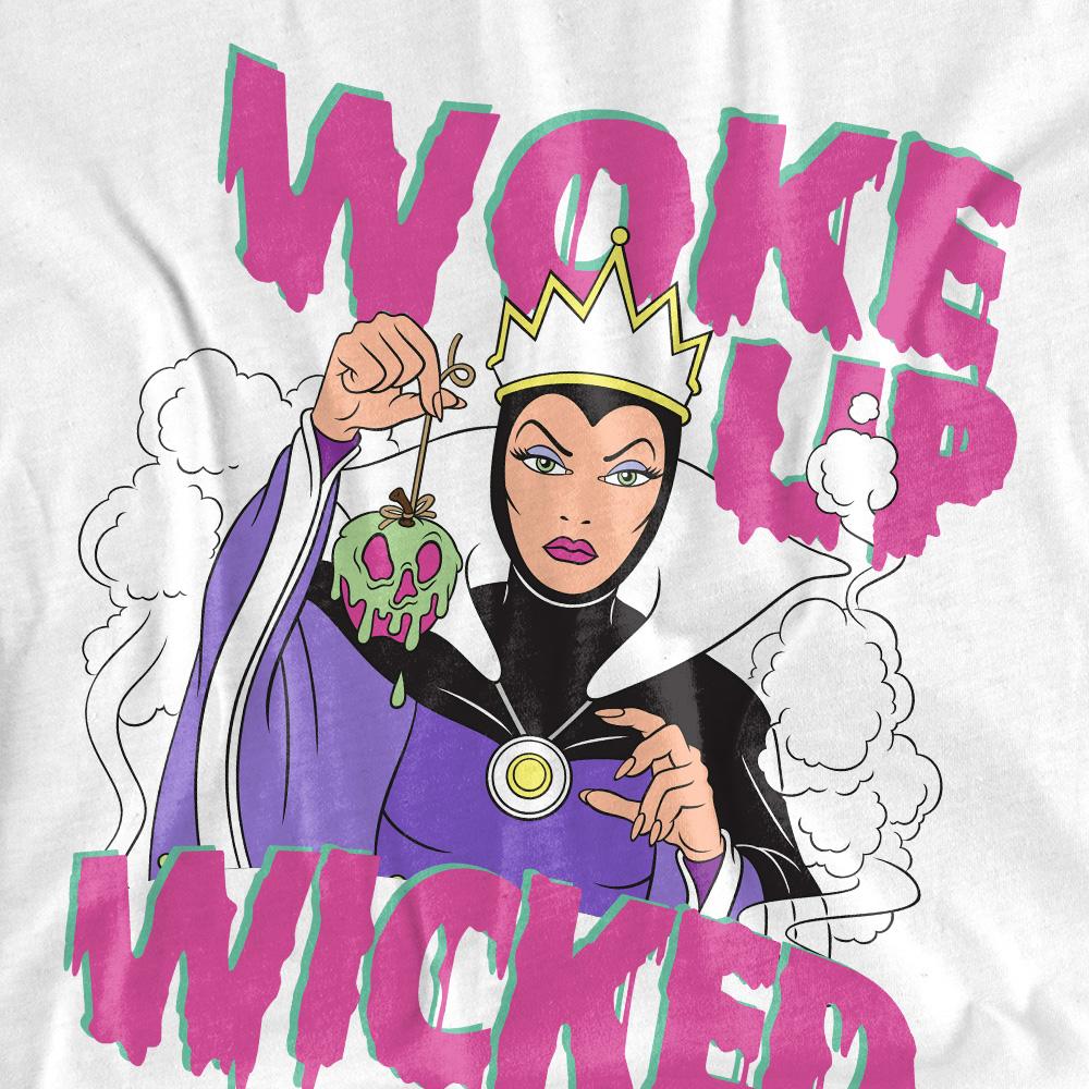 White - Side - Disney Villains Unisex Adult Woke Up Wicked T-Shirt