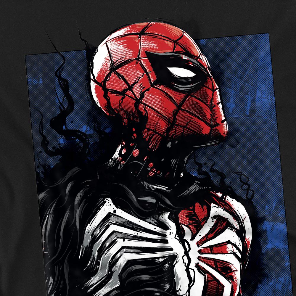 Black - Side - Spider-Man 2 Unisex Adult Gamerverse Symbiote Parker T-Shirt