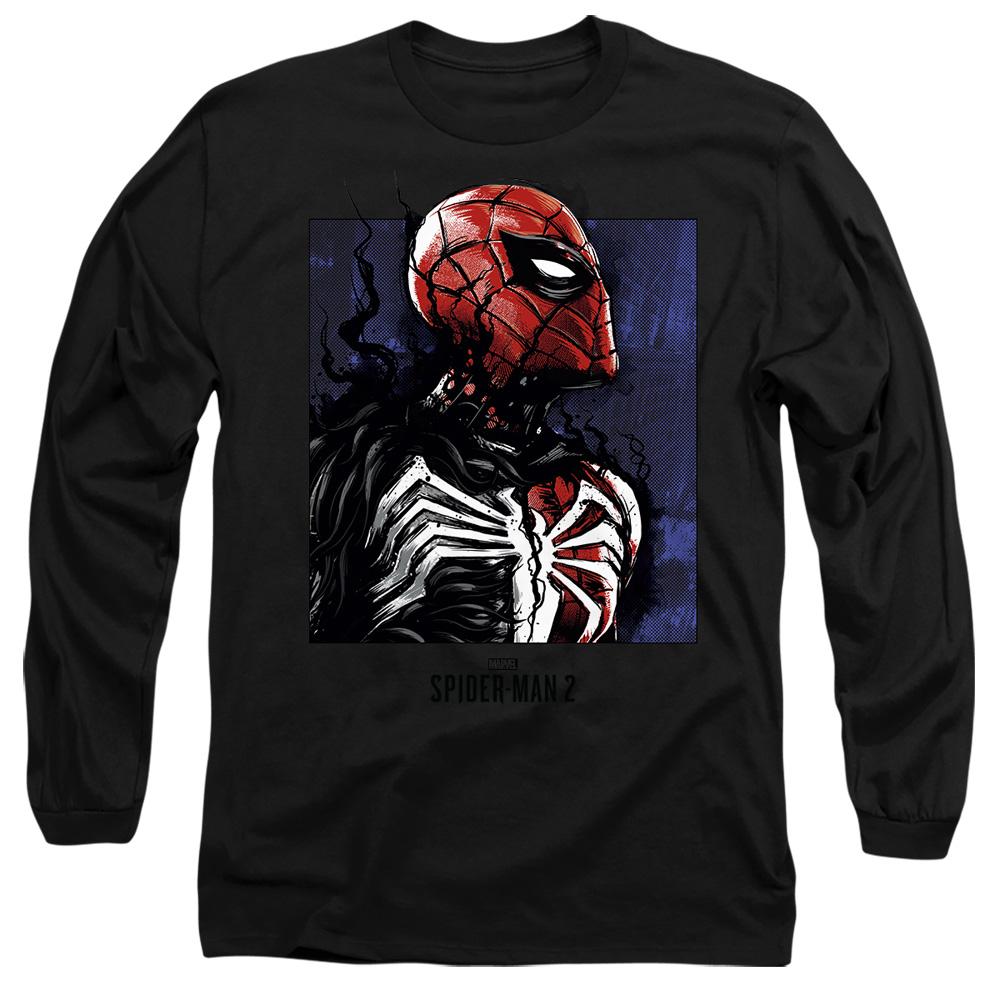 Black - Front - Spider-Man 2 Unisex Adult Gamerverse Symbiote Parker T-Shirt