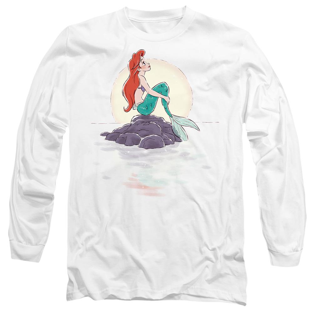 White - Front - The Little Mermaid Unisex Adult Ariel Sunset T-Shirt