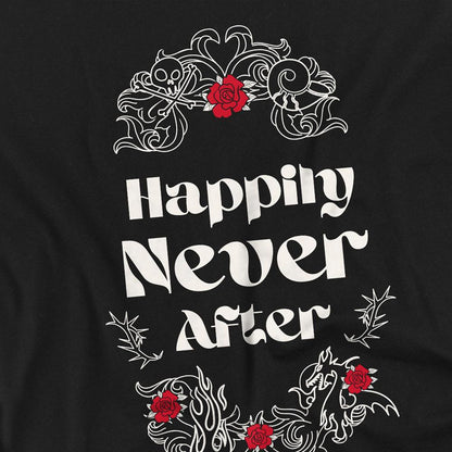 Black - Side - Disney Villains Unisex Adult Happily Never After Valentine`s Day T-Shirt