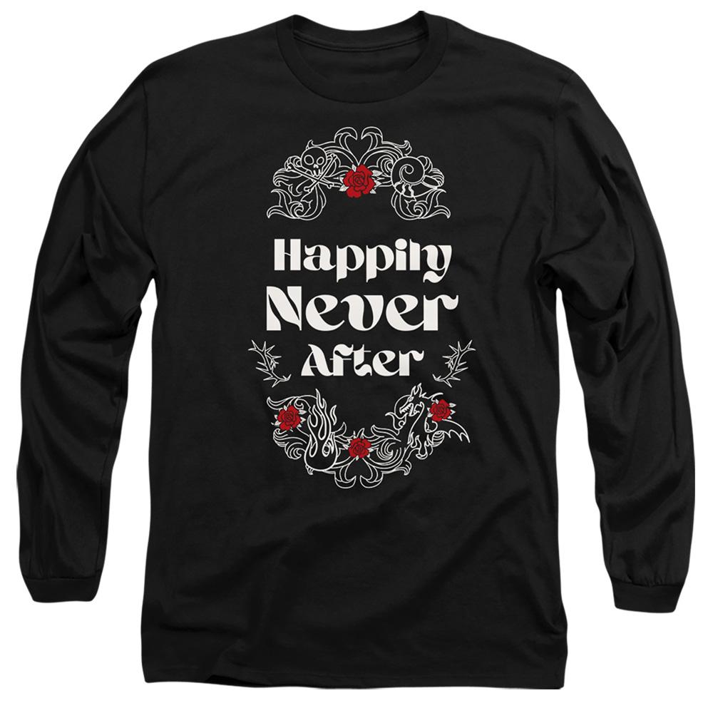 Black - Front - Disney Villains Unisex Adult Happily Never After Valentine`s Day T-Shirt