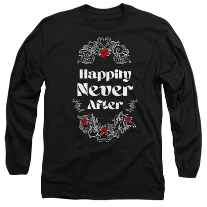 Black - Front - Disney Villains Unisex Adult Happily Never After Valentine`s Day T-Shirt