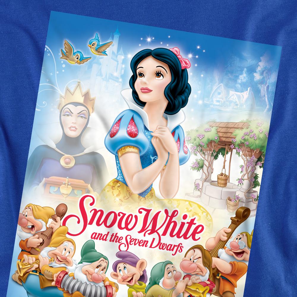 Royal Blue - Side - Snow White Unisex Adult Modern Movie Poster T-Shirt